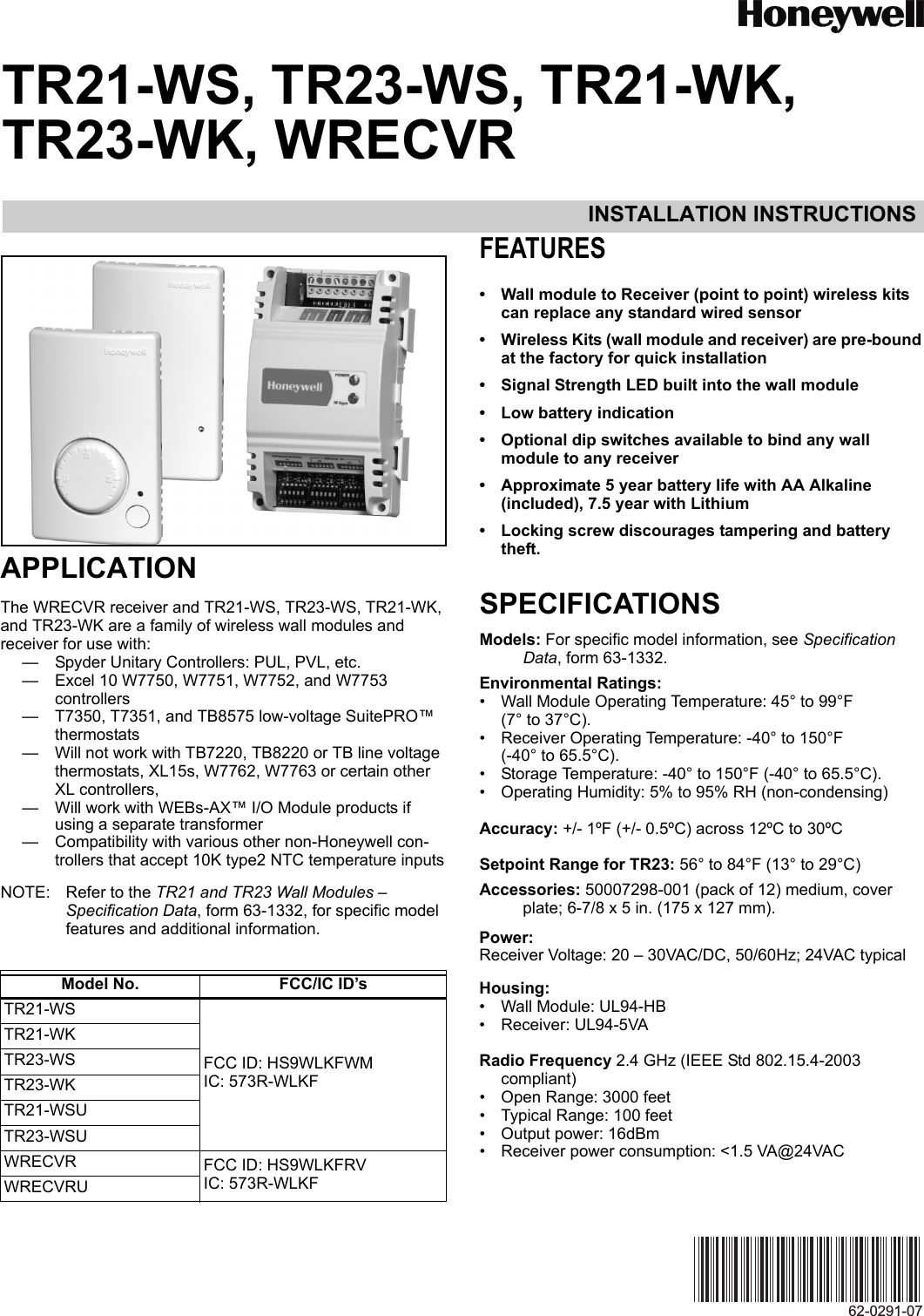 Honeywell Pneumatic Receiver Controller Manual